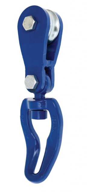 Pulley Keyhole Slider c.w swivel 7-8mm Blue